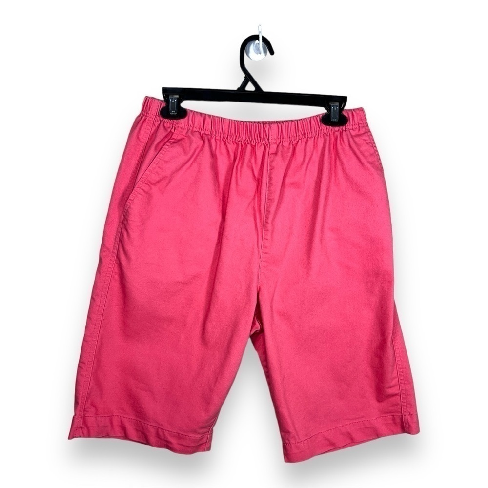 LARGE AMERICAS SWEETHEART CORAL PEACH CAPRIS CROPPED ELASTIC WAIST RETRO